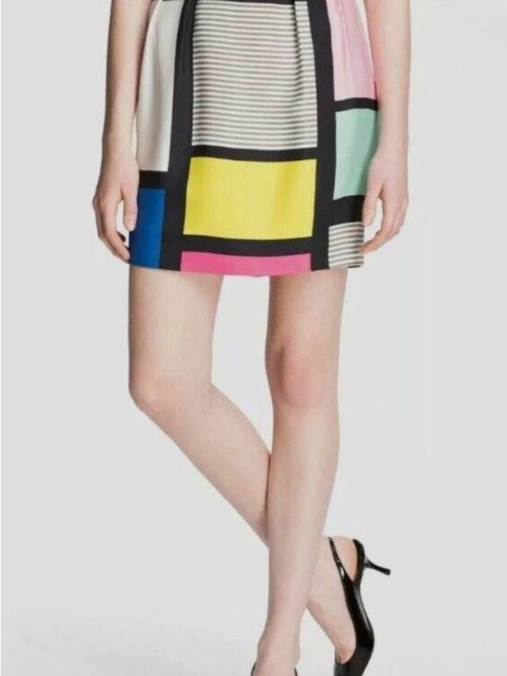 Kate Spade Colorblock Print Mini Skirt - Picture 4 of 5